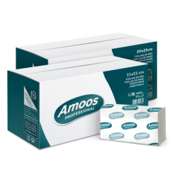 Amoos toalla de manos Interfoliada 21x25 caja 20 uds N622500.0