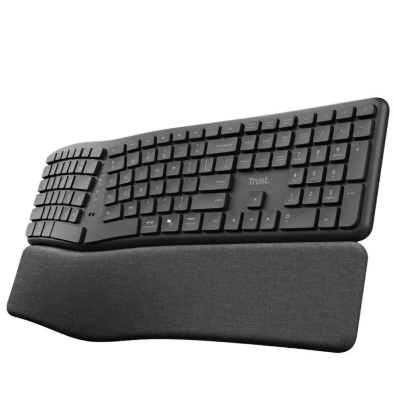 Trust keyra teclado inalambrico multidispositivo ergonomico ES - 25704