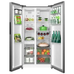 Midea refrigerador 16 pc color acero side by side inverter MDRS619FGM46