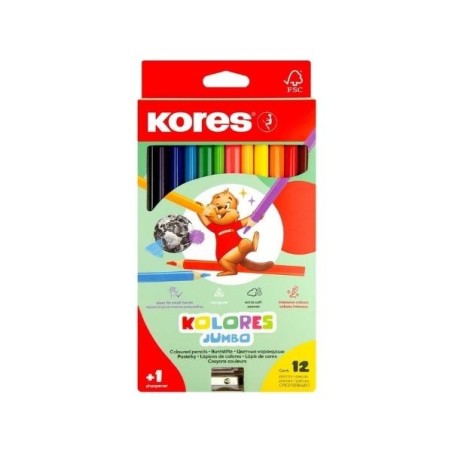 Lapiz JUMBO Color 12 Triang Kores