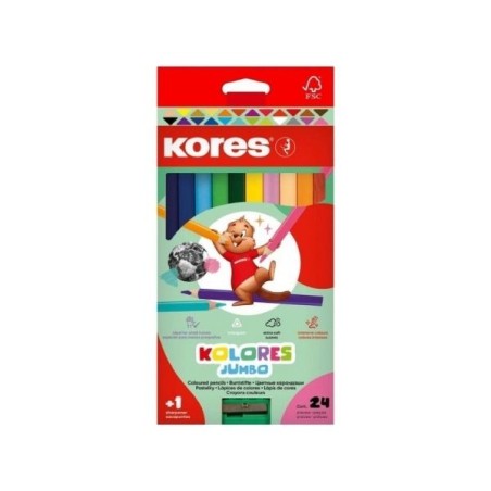 Lapiz JUMBO de Color 24 Triang Kores