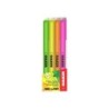 Resaltador Neon Delgado Set 4uds Kores