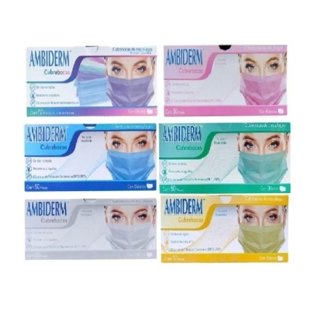 Cubre bocas Azul, Verde, Rosa, Violeta, Amarillo, Anaranjado, Blanca, Negra, Surtido