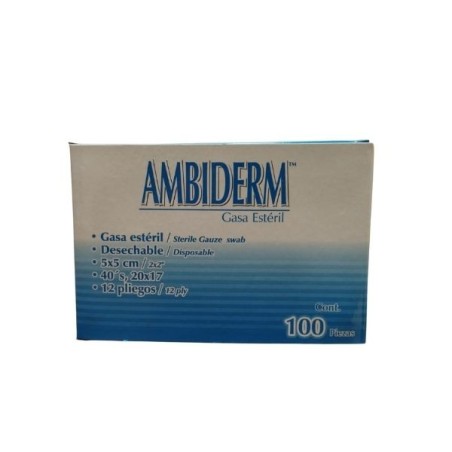 GASA ESTERIL 5X5 CMS 12 PLIEGOS CAJA C/100 POUCH