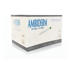 Jeringa de 1ml. Desechable, luer slip. 27G X 13mm (TUBERCULINA)