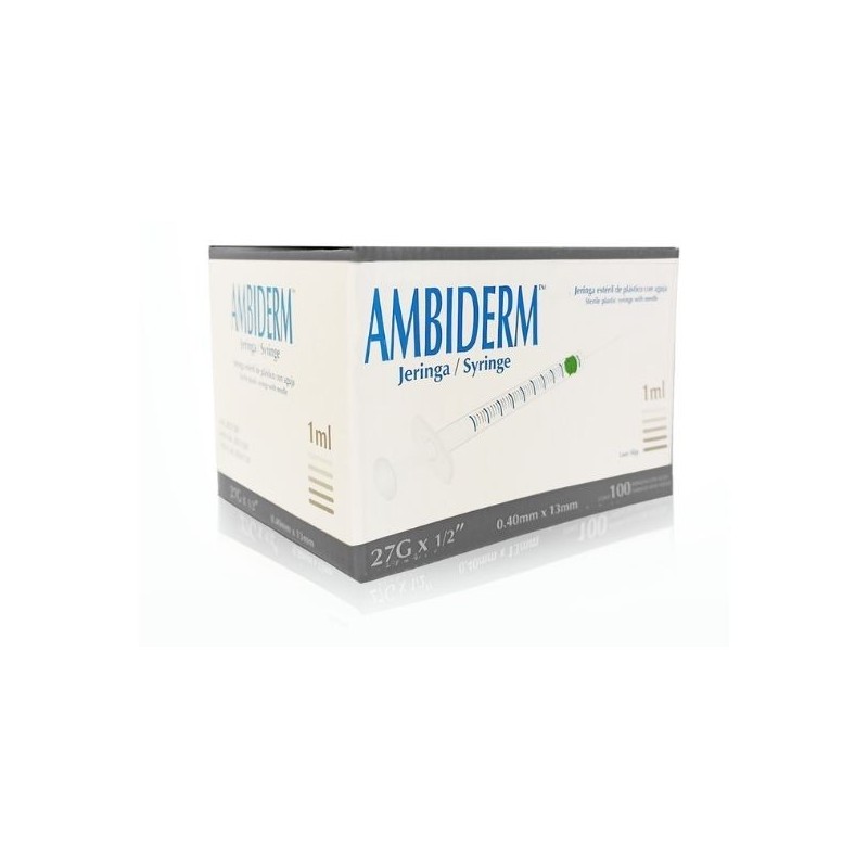 Jeringa de 1ml. Desechable, luer slip. 27G X 13mm (TUBERCULINA)