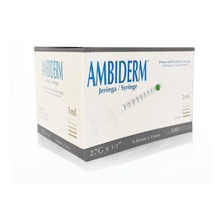 Jeringa de 1ml. Desechable, luer slip. 27G X 13mm (TUBERCULINA)