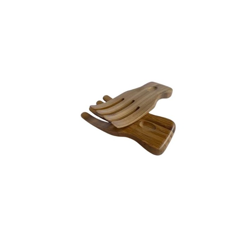 Set 2 pcs cubiertos para servir ensalada de bambú 17cm