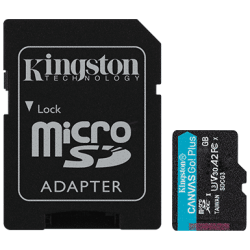 Kingston memoria microSDXC 128 GB canvas go plus gen4 200MB/s A2 U3 V30 card + ADP - SDCG4/128GB