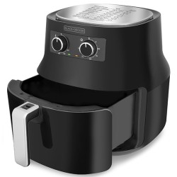 Black + Decker freidora de aire 4L negra HF4004B