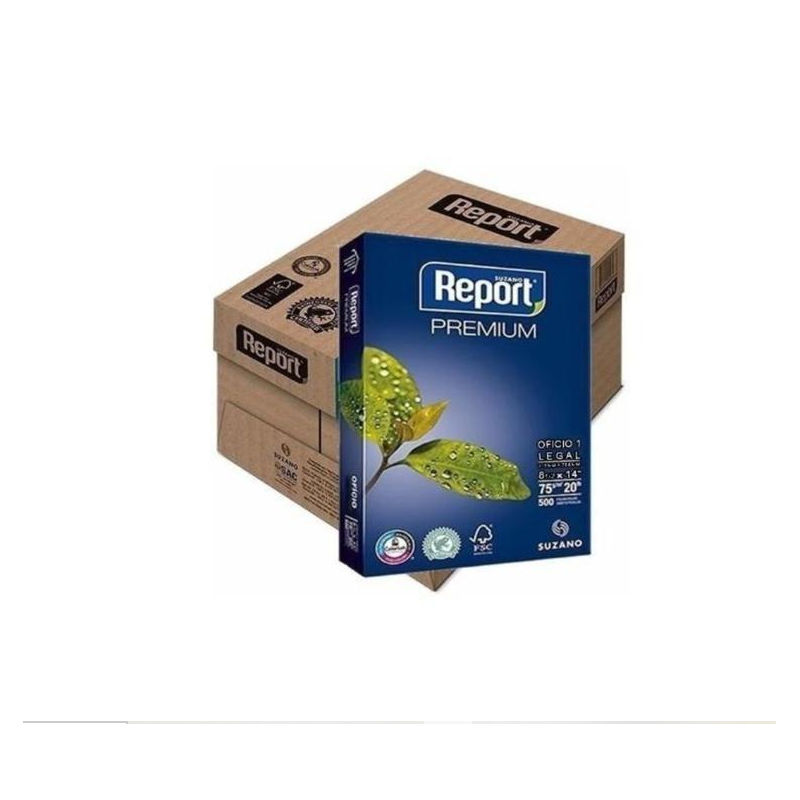 Report caja 10 und resma 8.5 x 11 500hjs 98% 75gr