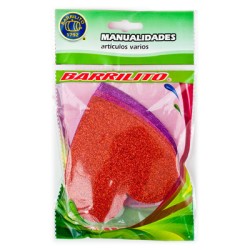 Barrilito calcomania de foamy corazon fs004 con pegamento 9.6 cm 10 piezas 3 colores
