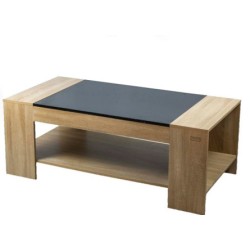 Kenneth Cole mesa de centro bicolor color roble W120 x H45 x D60 cm-KCWD2022058-O