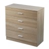 Kenneth Cole gavetero 4 niveles color roble-W72 x H67 x D33 cm-KCWD20220511-O