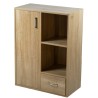 Kenneth Cole librero 1 puerta 1 gaveta 2 cubos color roble-W60 x H80 x D30 cm-KCWD20220513-O