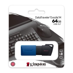 Kingston memoria exodia azul con negro 64GB usb 3.2 DTXM