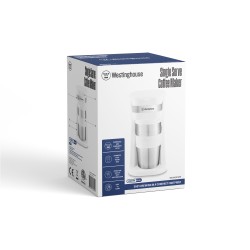 Westinghouse cafetera individual con mug térmico blanca -WKCMGO11WH