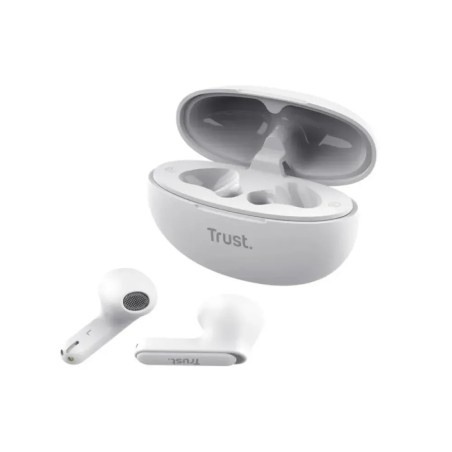 Trust audifonos bluetooth intraaurales color blanco microf c/cancelacion de ruido - 25173
