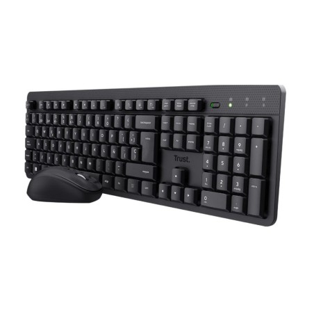 Trust combo teclado y mouse inalambrico silencioso TKM-360 en español - 25356 CAJA MARRÓN