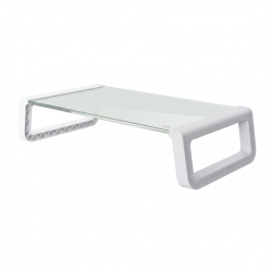 Trust monta soporte para monitor de cristal templado blanco - 25351