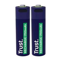 Trust pilas AA recargables en USB-C azul - 25584