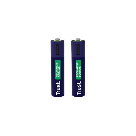 Trust pilas AAA recargables en USB-C azul - 25585