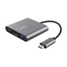 Trust adaptador 3-en-1 multipuerto USB-C-HDMI y-Tipo C - 23772