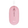 Trust  mouse recargable inalambrico silencioso color rosa con - 24125