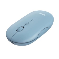 Trust  mouse recargable inalambrico silencioso color azul - 24126