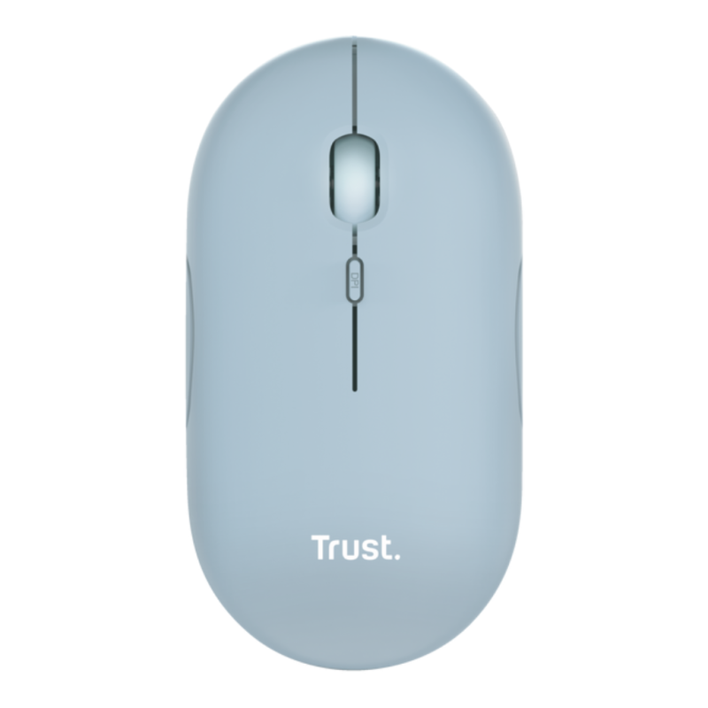 Trust  mouse recargable inalambrico silencioso color azul - 24126