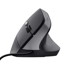 Trust mouse ergonomico alambrico color negro angulo vertical - 25144