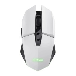 Trust  mouse gaming inalambrico GXT 110 Felox recargable con iluminación LED multicolor blanco - 25069