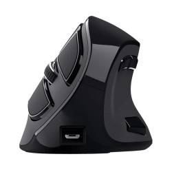 Trust mouse ergonomico inalambrico recargable color negro - 23731
