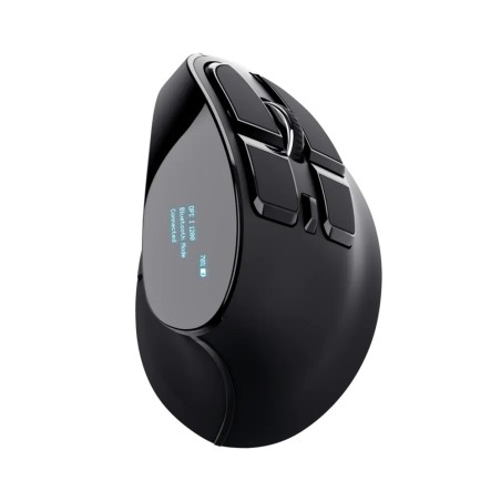 Trust mouse ergonomico inalambrico recargable color negro - 23731