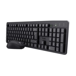 Trust combo teclado y mouse inalambrico silencioso  Ody II en ingles - 25018