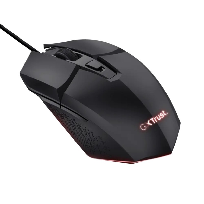 Trust mouse alambrico gamer color negro iluminado - 25036