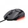 Trust mouse alambrico gamer color negro iluminado - 25036