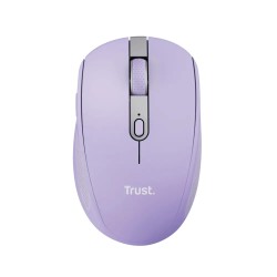 Trust mouse inalambrico recargable color lila silencioso - 25384