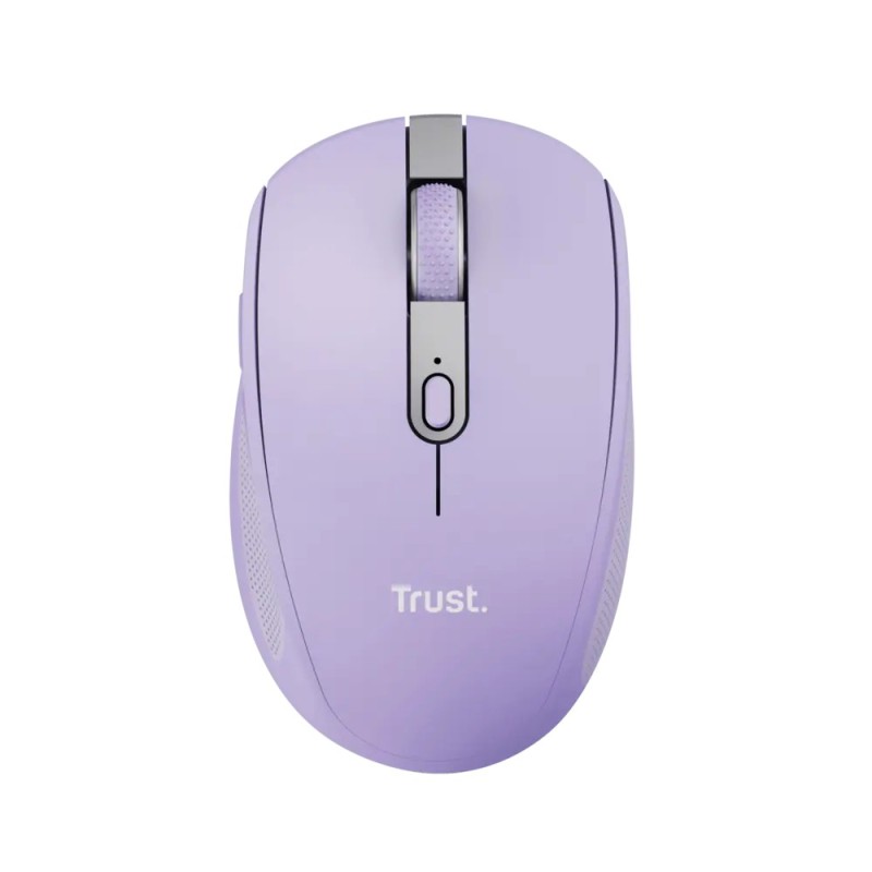 Trust mouse inalambrico recargable color lila silencioso - 25384