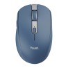 Trust mouse inalambrico recargable color azul silencioso - 24934