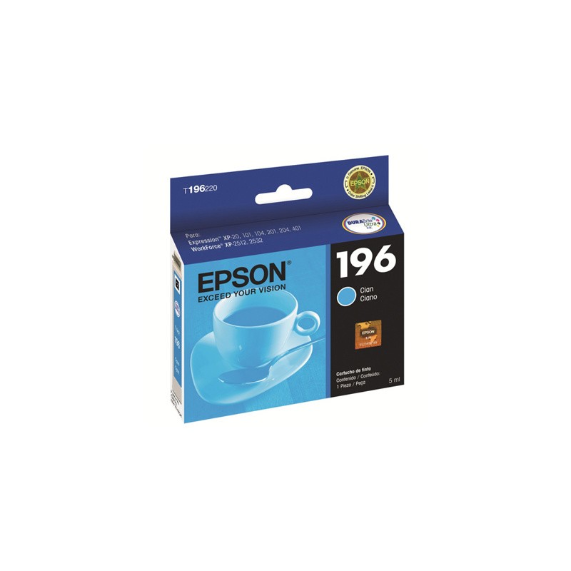 Epson cartucho cyan  para XP-101/201/401  workforce WF2512/WF2532   T196220-AL