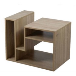 Kenneth Cole mesa auxiliar multifuncional colo roble W60 x H48 x D40 cm-KCWD2022056-O