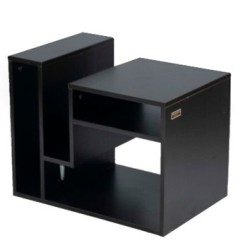 Kenneth Cole mesa auxiliar multifuncional colo negra W60 x H48 x D40 cm-KCWD2022056-B