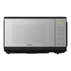 Midea microondas 0.7Pc puerta acabado espejo gabinete negro MMDF07S2MB