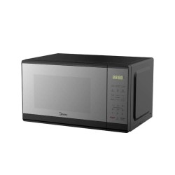 Midea microondas 0.7Pc puerta acabado espejo gabinete negro MMDF07S2MB