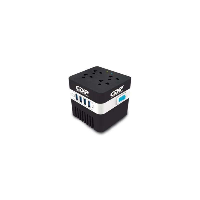 CDP regulador 120 v  500 va/ 250 w avr 4 nema15  4usb RU-AVR604