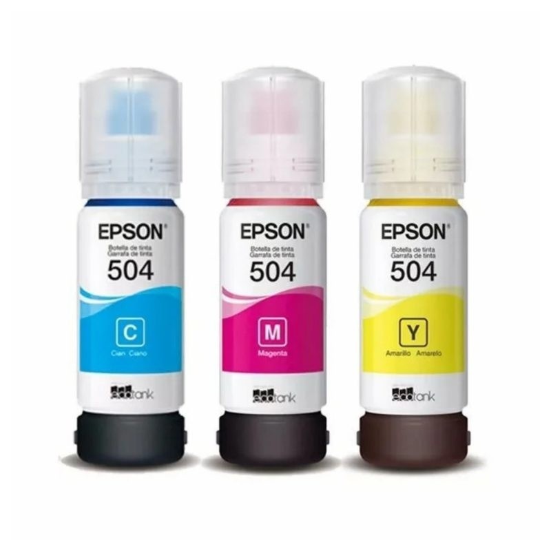 Epson botellas de tinta 3-pack cyan, magenta, amarillo 70ml C/U T504 - T504520-3P