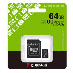 Kingston tarjeta de memoria Micro SD canvas select plus c/adaptador - SDCS3/64GB