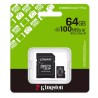 Kingston tarjeta de memoria Micro SD canvas select plus c/adaptador - SDCS3/64GB