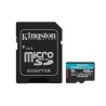 Kingston tarjeta de memoria flash micro SD canvas GO plus Gen 4 200MB/s A2 U3 V30 tarjeta con adaptador - SDCG4/256GB